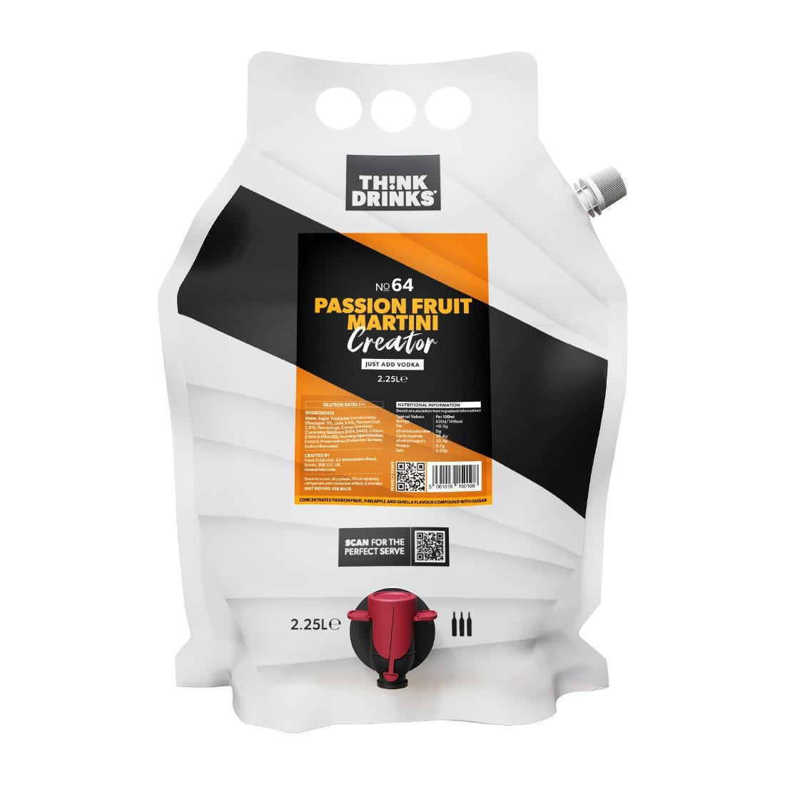 Think Drinks Passionfruit Martini Cocktail Base 2.25Ltr (2 pack)