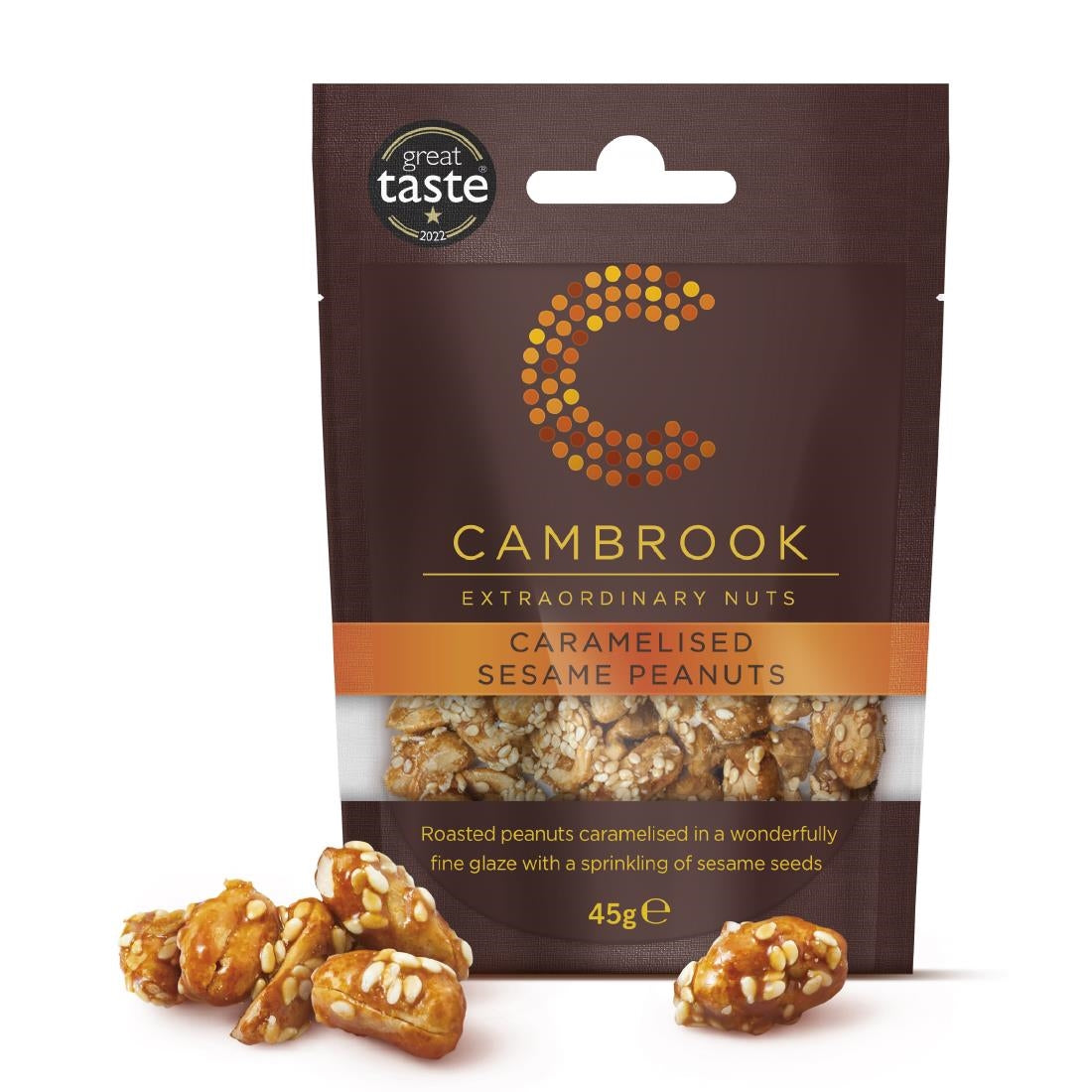 Cambrook Caramelised Sesame Peanuts Snack Pack 45g (12 Pack)