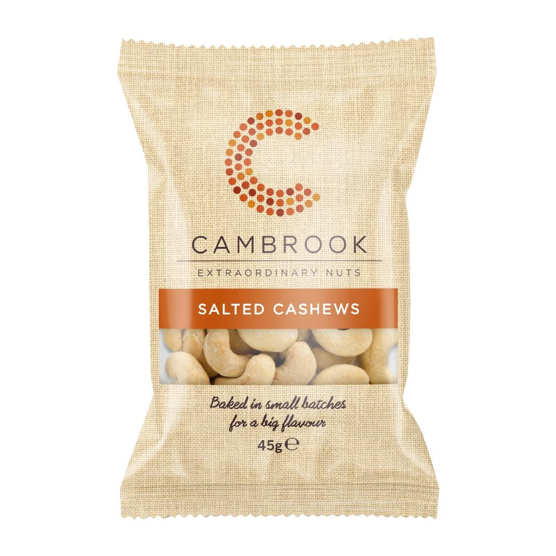 Cambrook Baked Salted Cashews Snack Pack 45g (24 Pack)