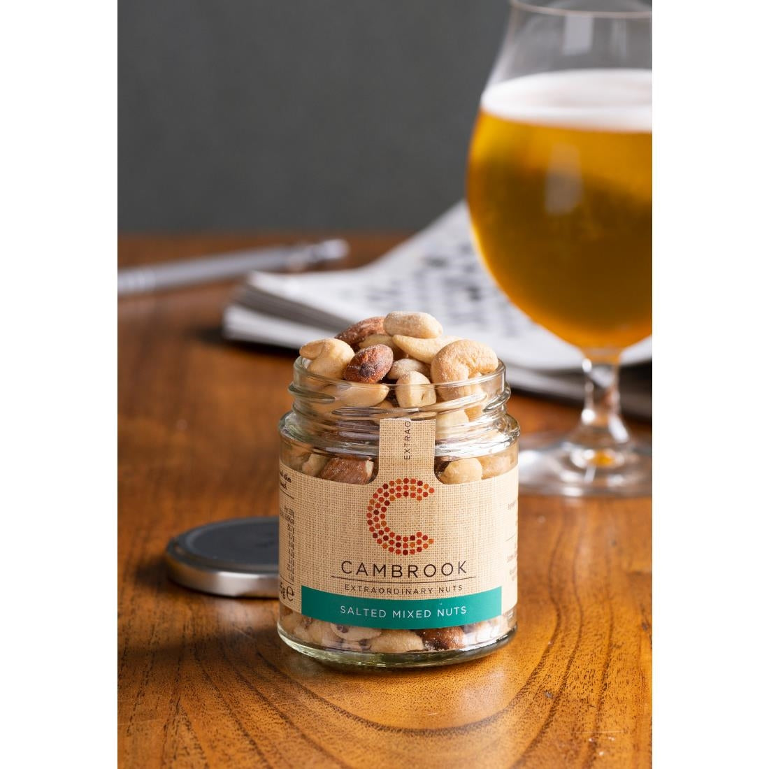 Cambrook Baked Salted Classic Mixed Nuts Glass Jar 95g (15 Pack)