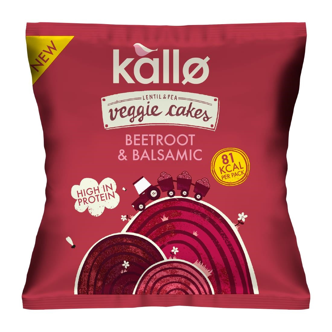 Kallo Beetroot and Balsamic Veggie Cake Snack Bags 22g (12 Pack)