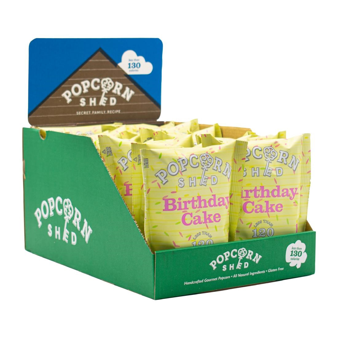 Popcorn Shed Birthday Cake Popcorn Snack Pack 24g (16 Pack)