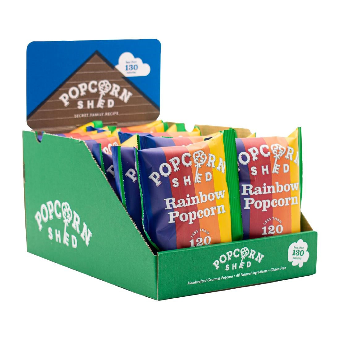 Popcorn Shed Rainbow Popcorn Snack Pack 24g (16 Pack)
