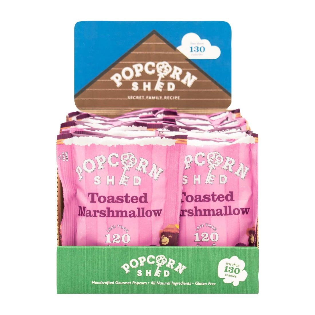 Popcorn Shed Toasted Marshmallow Popcorn Snack Pack 24g (16 Pack)