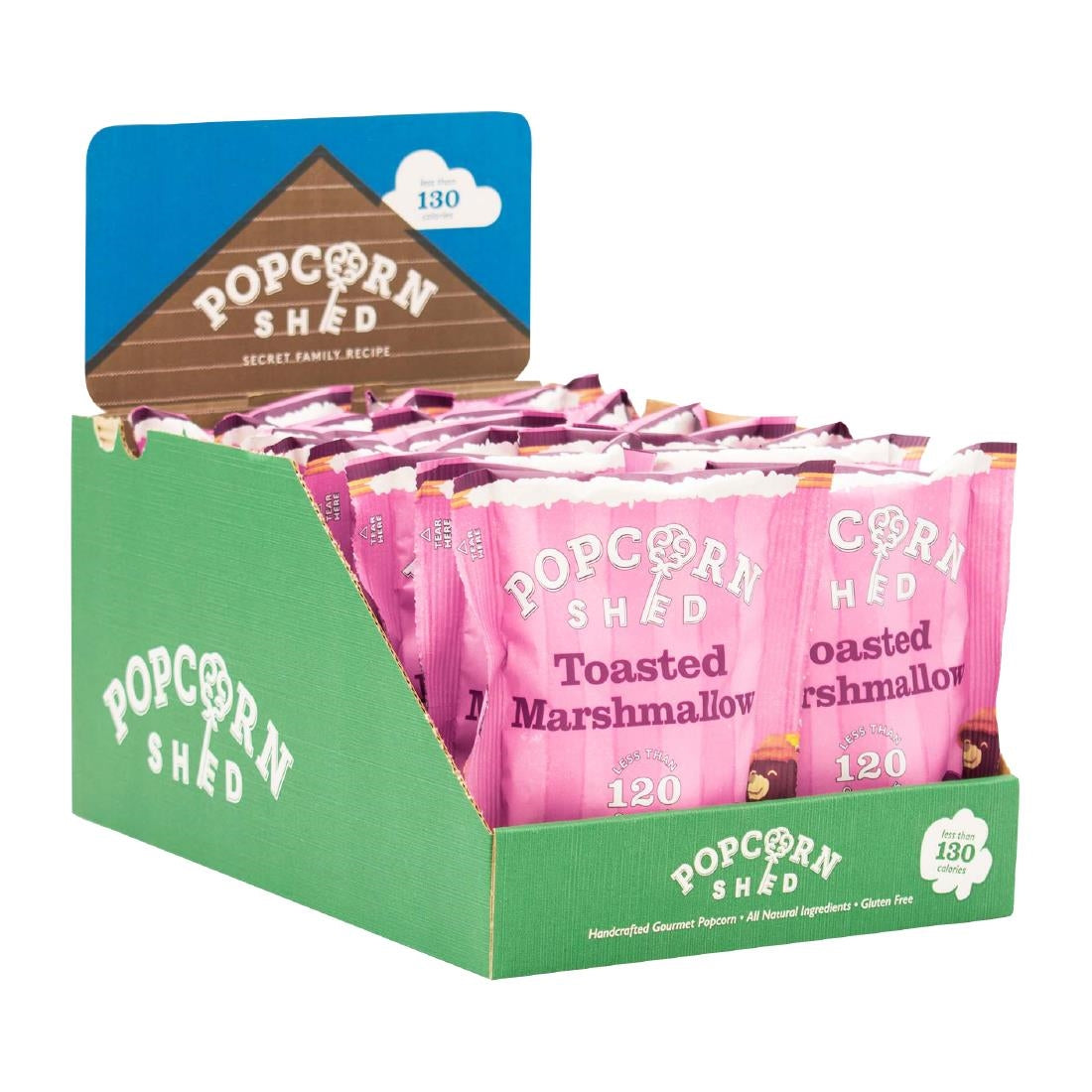 Popcorn Shed Toasted Marshmallow Popcorn Snack Pack 24g (16 Pack)