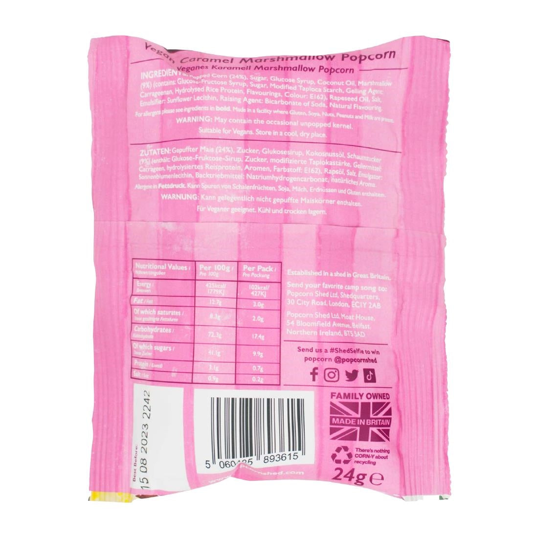Popcorn Shed Toasted Marshmallow Popcorn Snack Pack 24g (16 Pack)