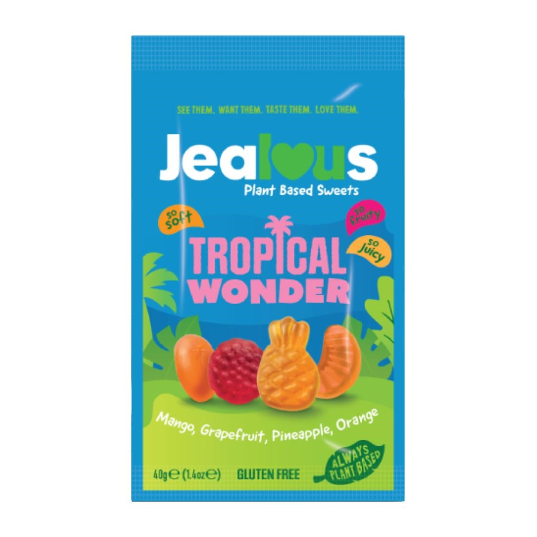 Jealous Sweets Impulse Bags Tropical Wonder 40g (10 Pack)