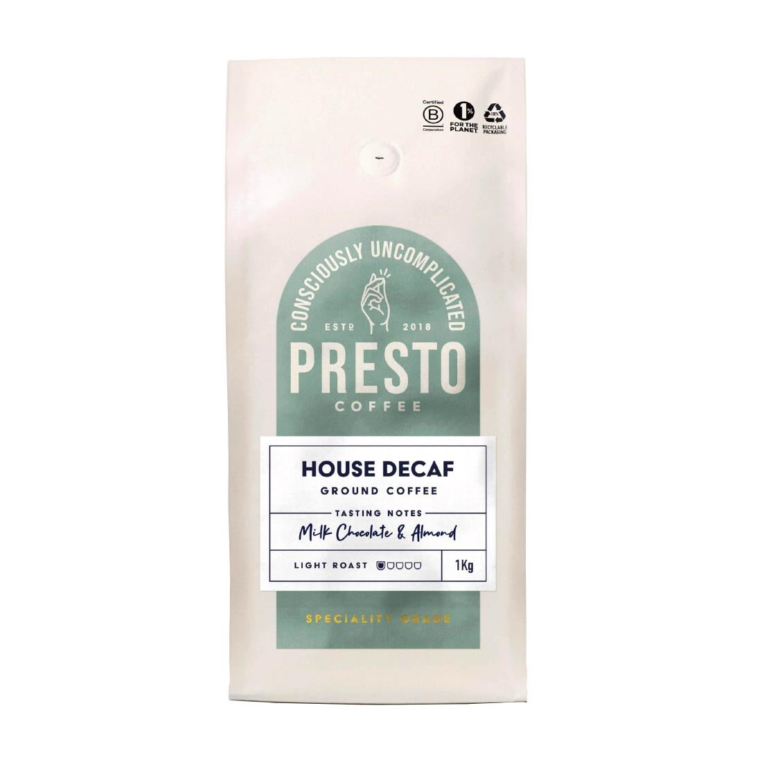 Presto Coffee House Decaf Ground Coffee 1kg