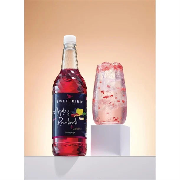 Sweetbird Fusions Syrup Apple and Rhubarb Added Caffeine
