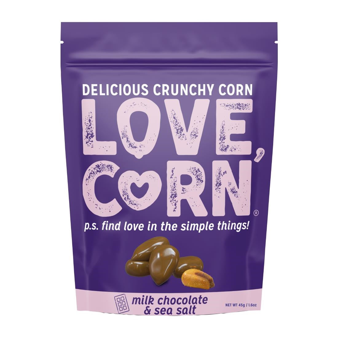 LOVE CORN Milk Chocolate & Sea Salt 35g (10 Pack)