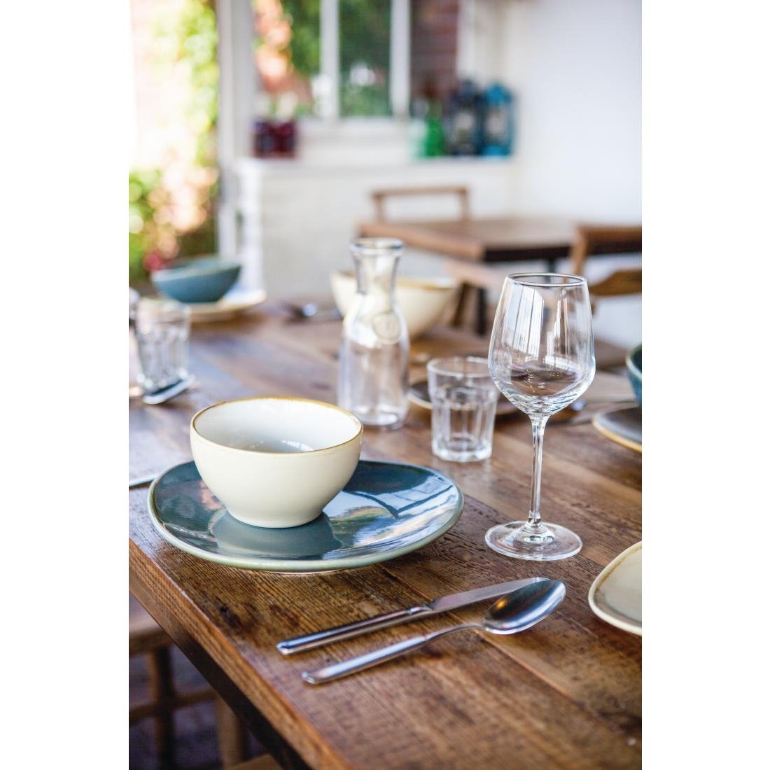 Olympia Kiln Triangular Plates Ocean 280mm (4 Pack)