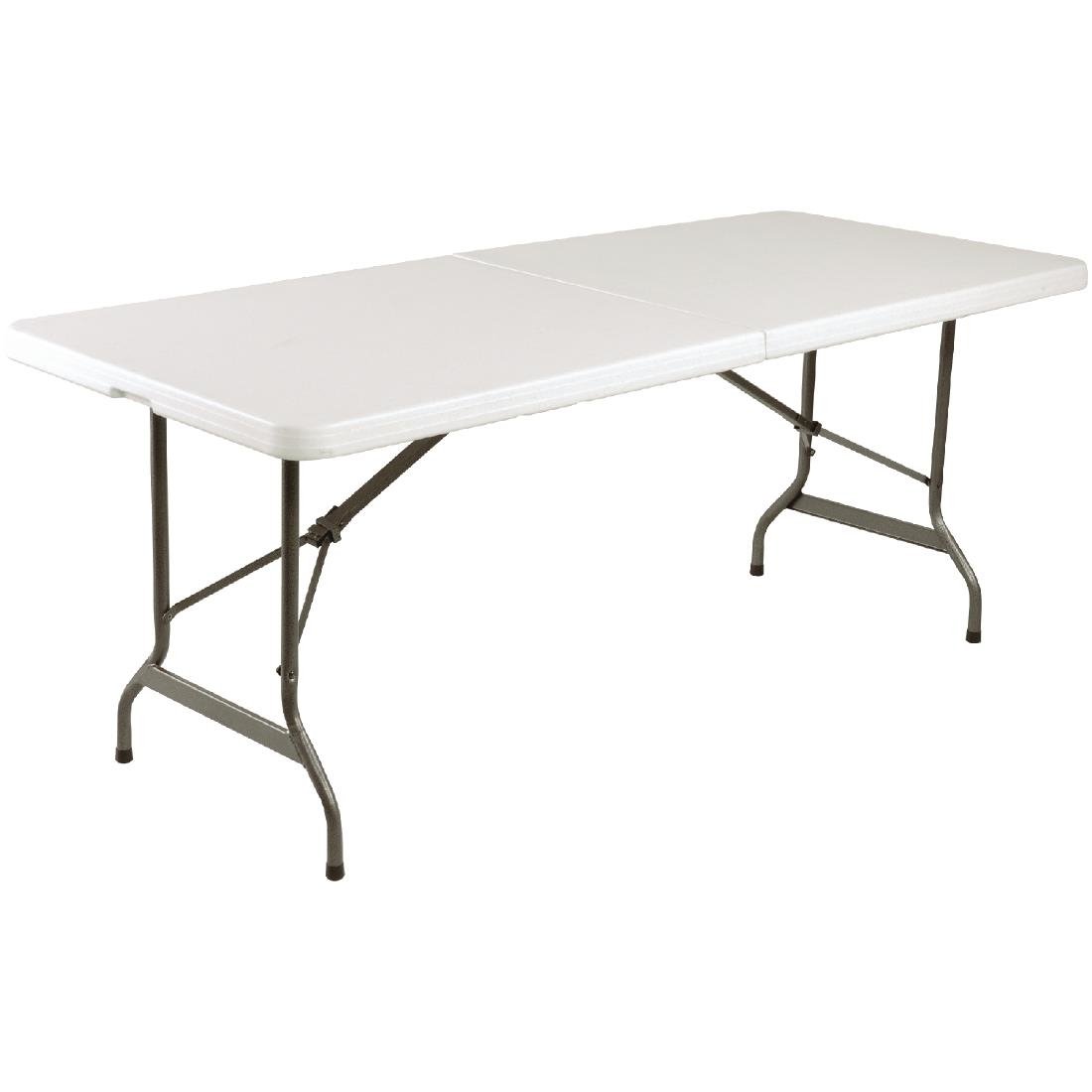 Special Offer Bolero PE Centre Folding Table 6ft with Six Folding Chairs