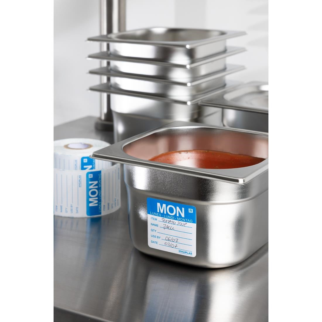 Hygiplas Removable Day of the Week Labels Monday (500 Pack)