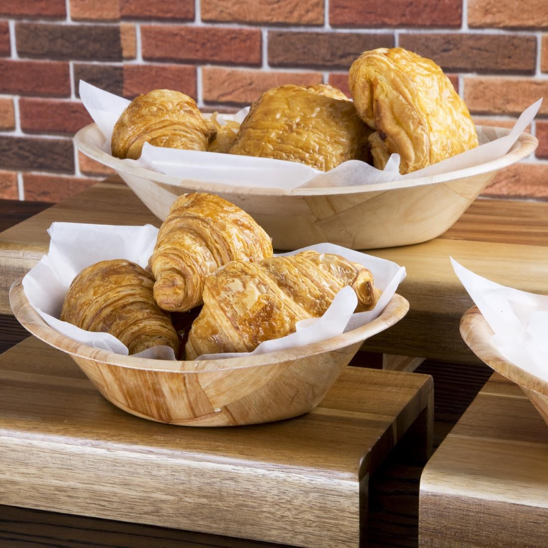 Olympia Large Oval Wooden Bowl For Bread or Fruit