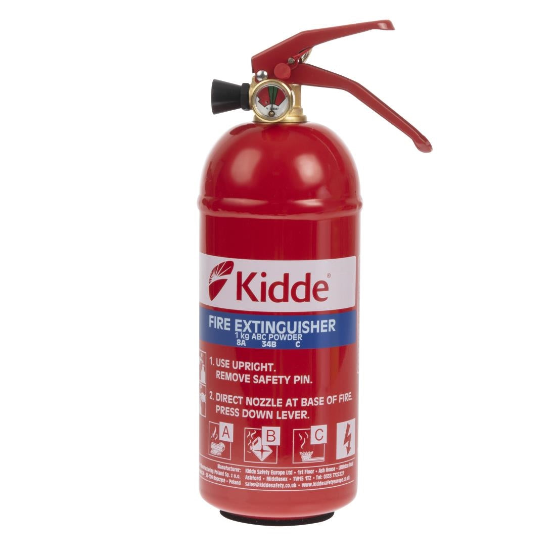 Kidde Multi Purpose Fire Extinguisher (A,B, C and electrical fires)