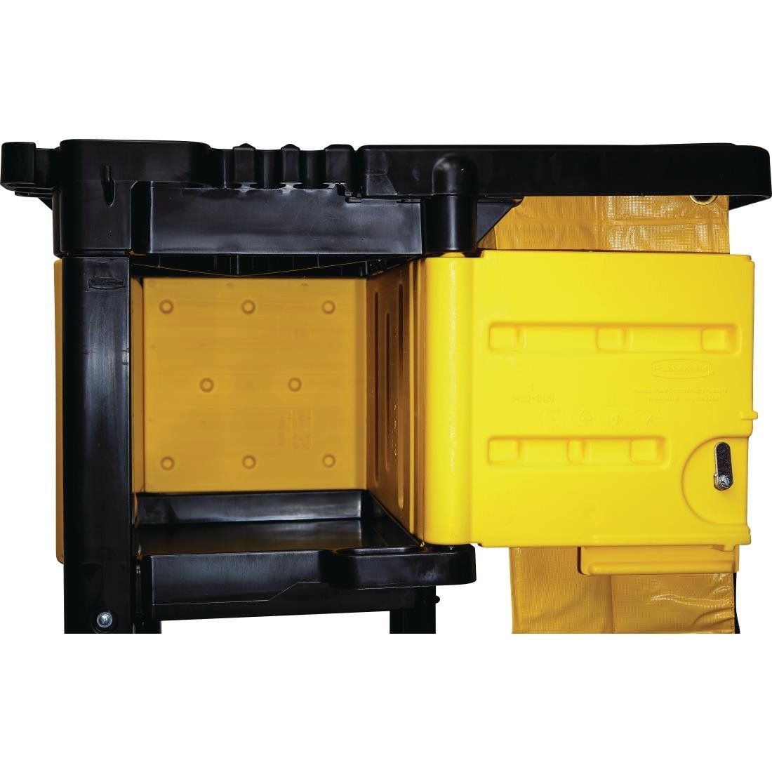 Rubbermaid Traditional Janitorial Cleaning Cart with Yellow Bag and Zip