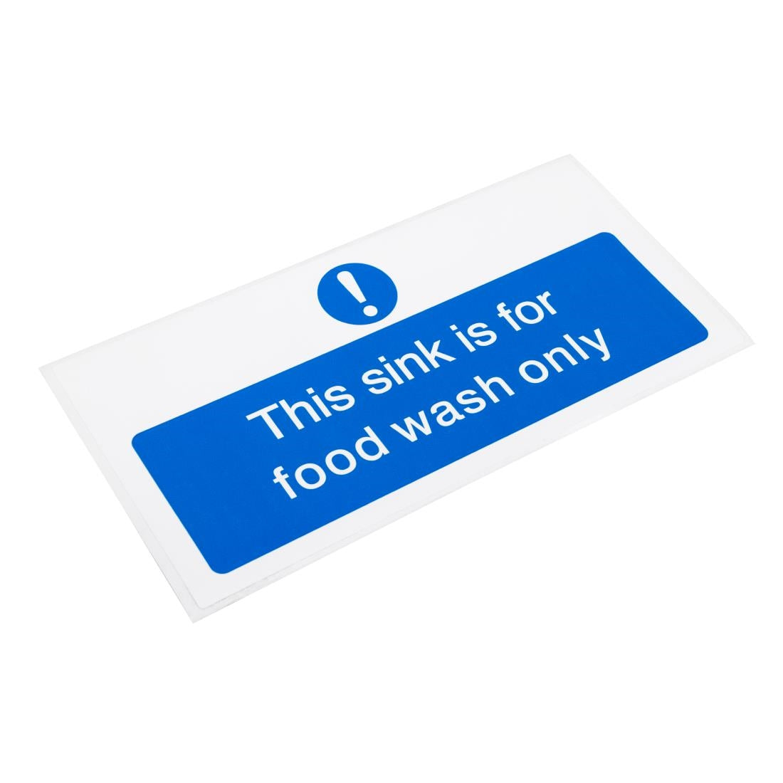 Vogue Food Wash Only Sign 200x100mm (Self-Adhesive)