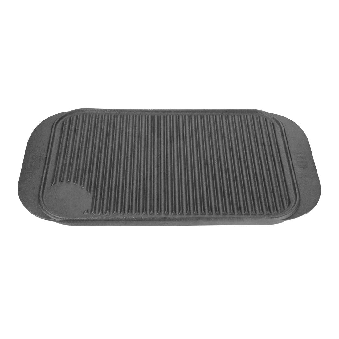 Vogue Reversible Cast Iron Double Griddle Pan 26cm