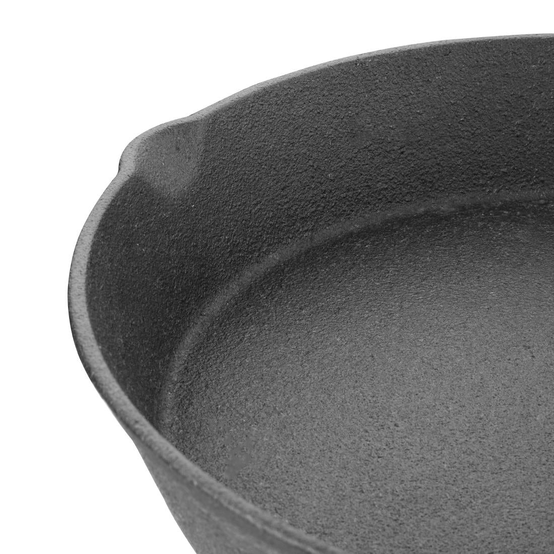 Vogue Round Cast Iron Skillet Pan 25cm