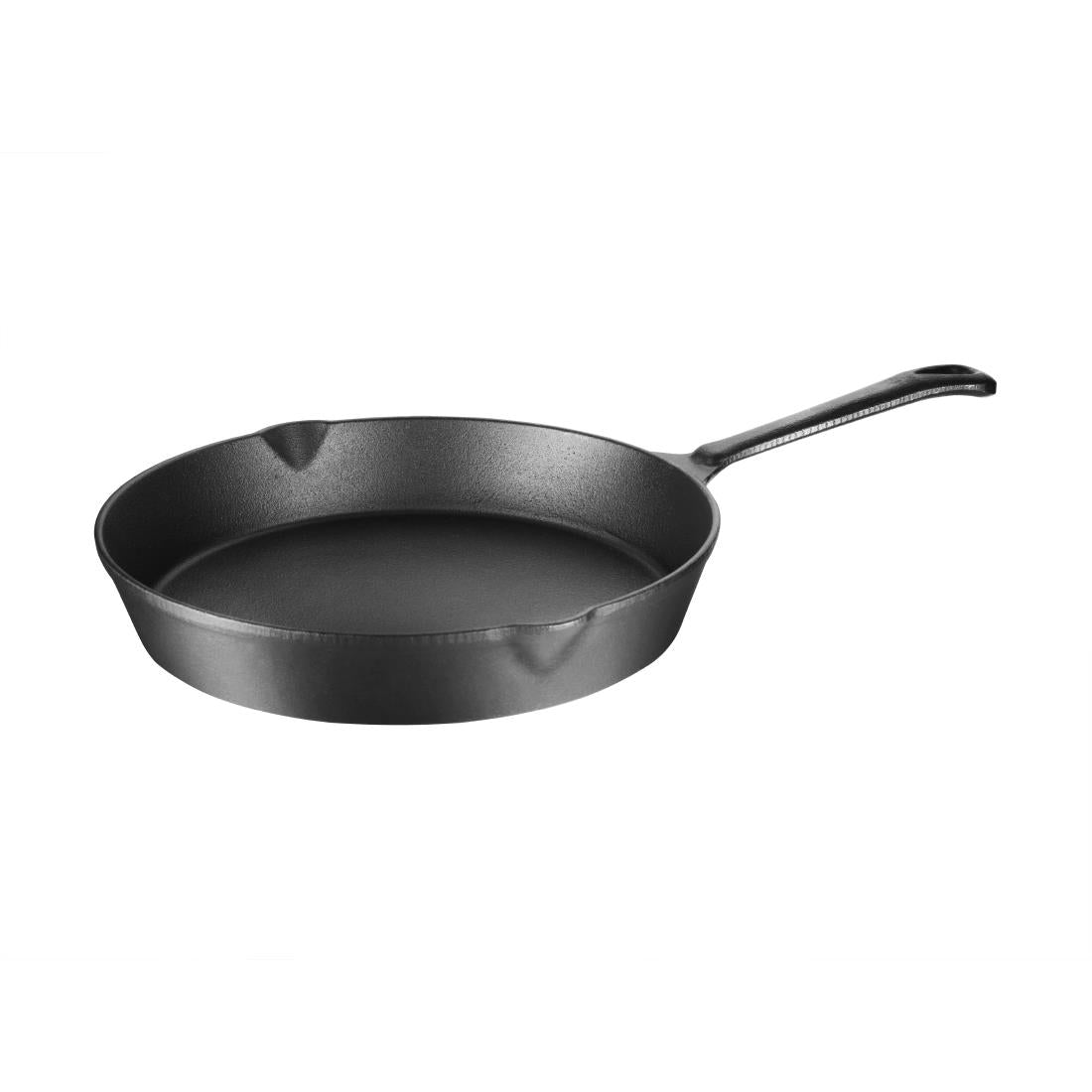Vogue Round Cast Iron Skillet Pan 25cm