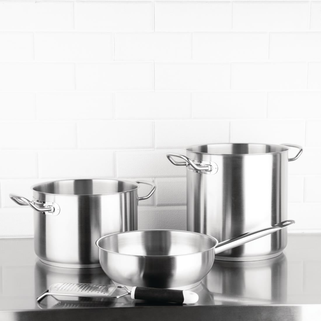 Vogue Stainless Steel Sauté Pan 24cm