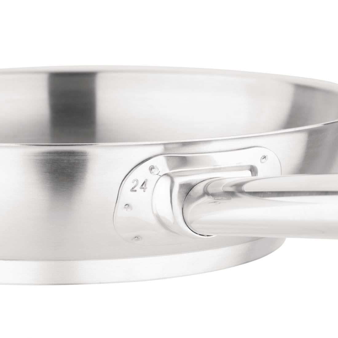 Vogue Stainless Steel Frying Pan 24cm