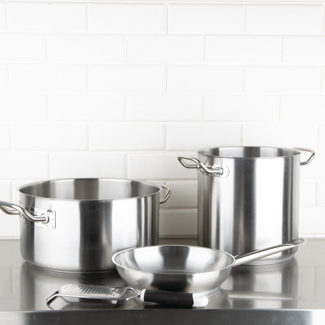 Vogue Stainless Steel Frying Pan 24cm