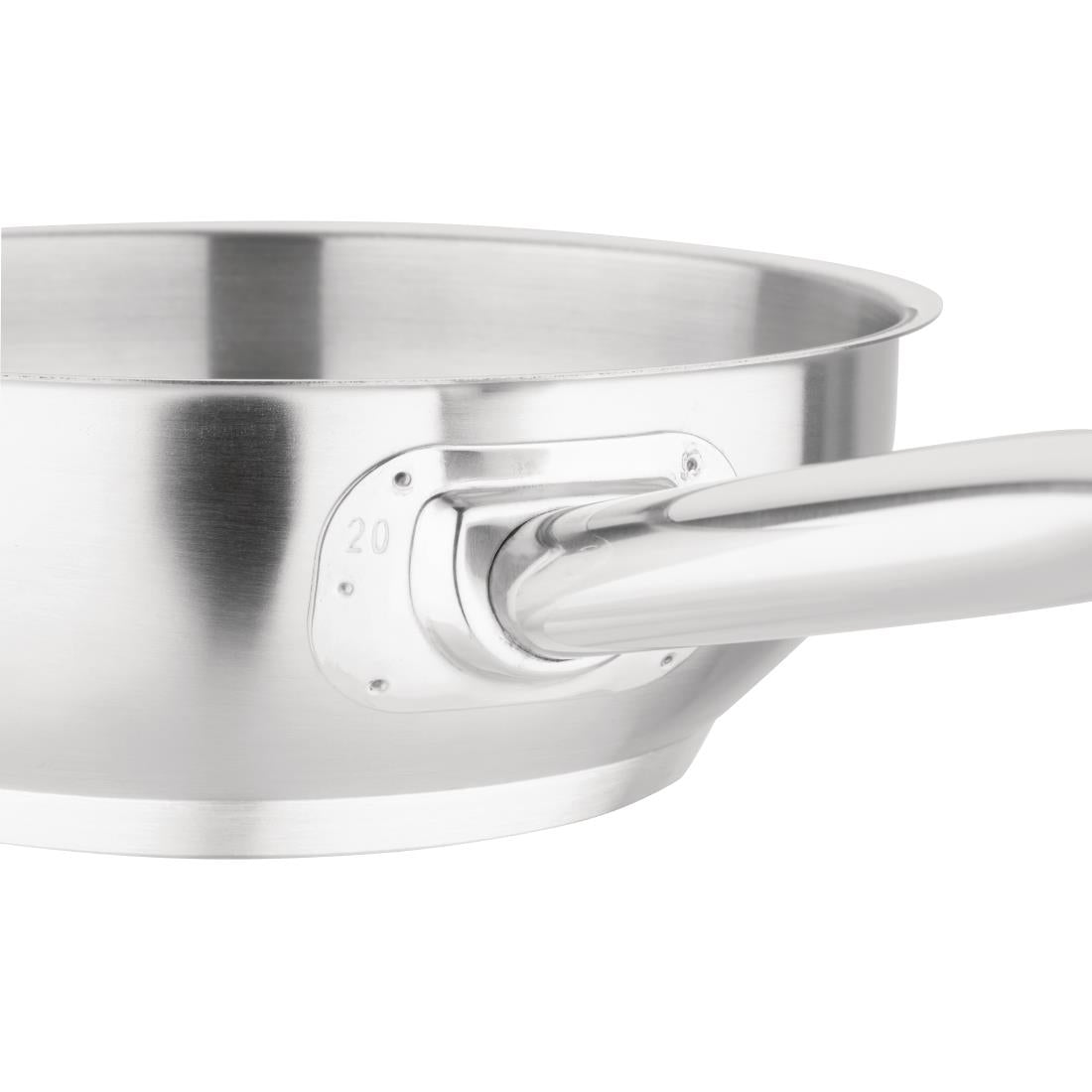 Vogue Stainless Steel Sauté Pan 20cm