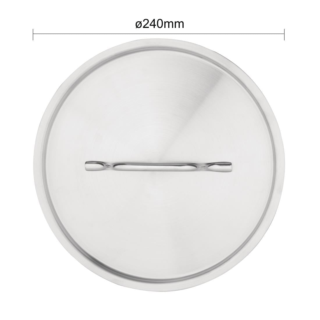 Vogue Stainless Steel Pan Lid 24cm