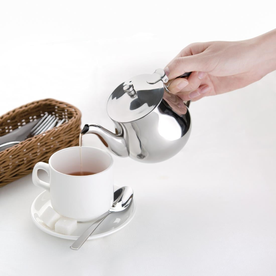 Olympia Arabian Stainless Steel Teapot 500ml