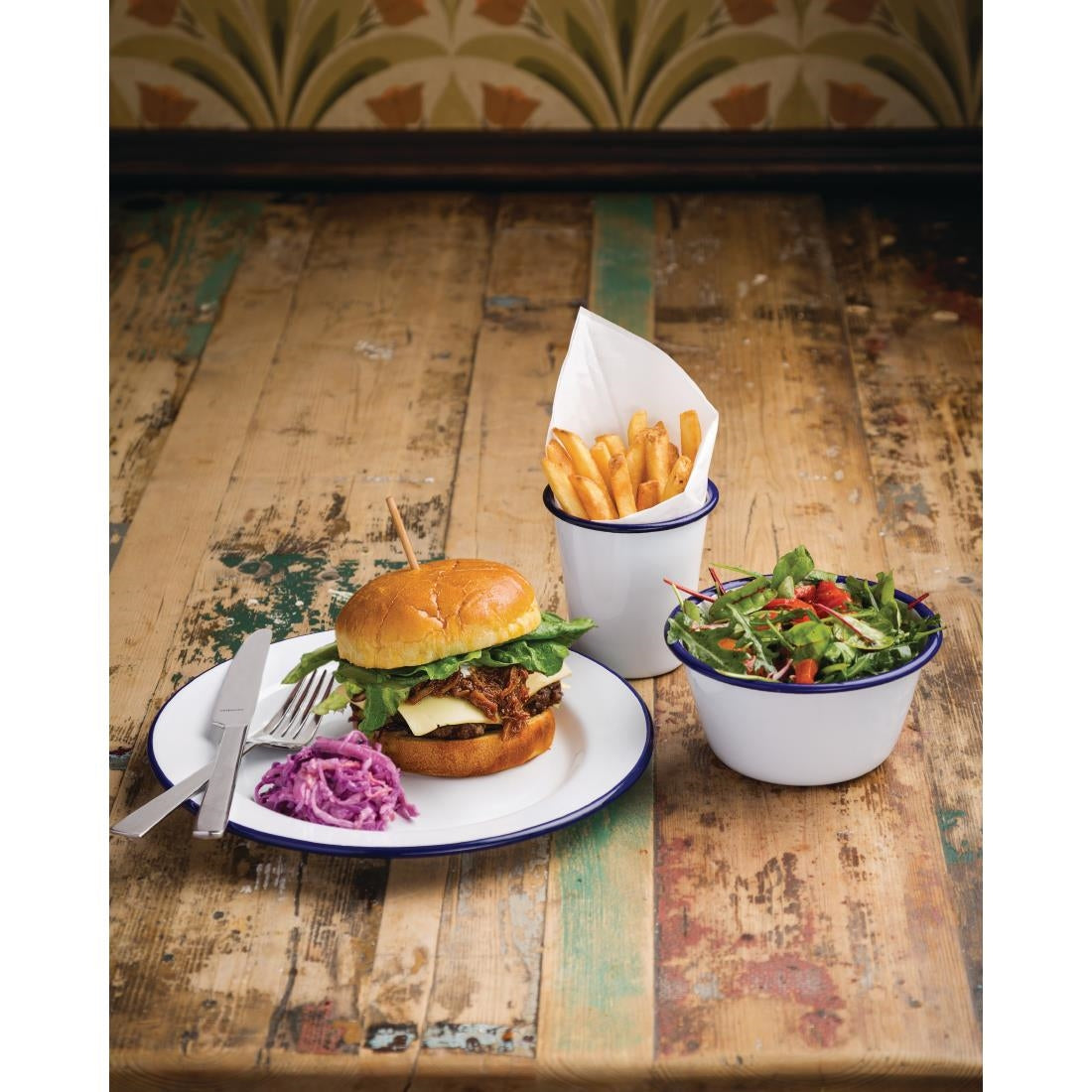 Olympia Enamel Tumblers 310ml (6 Pack)