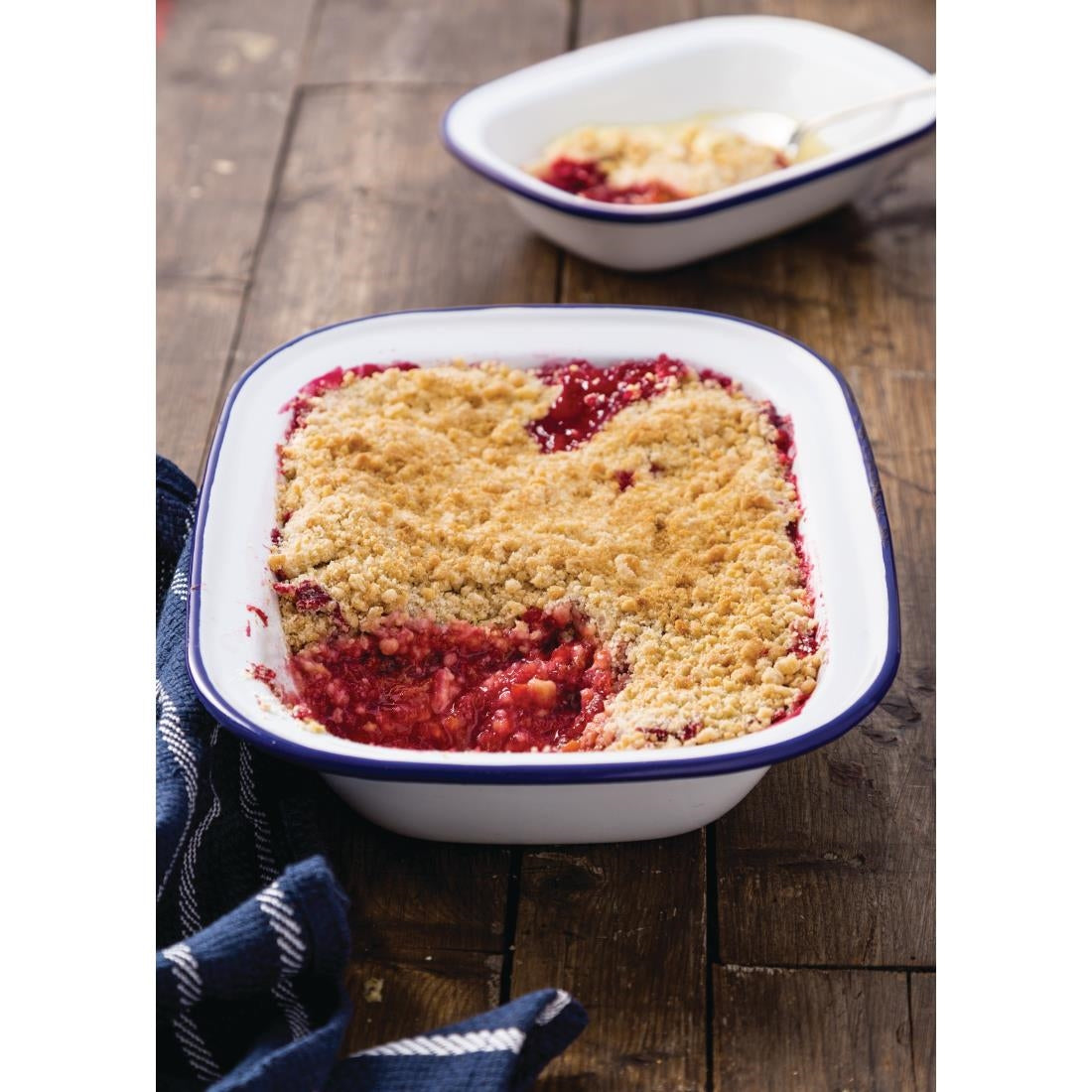 Olympia Enamel Rectangular Dishes 280x190mm (6 Pack)