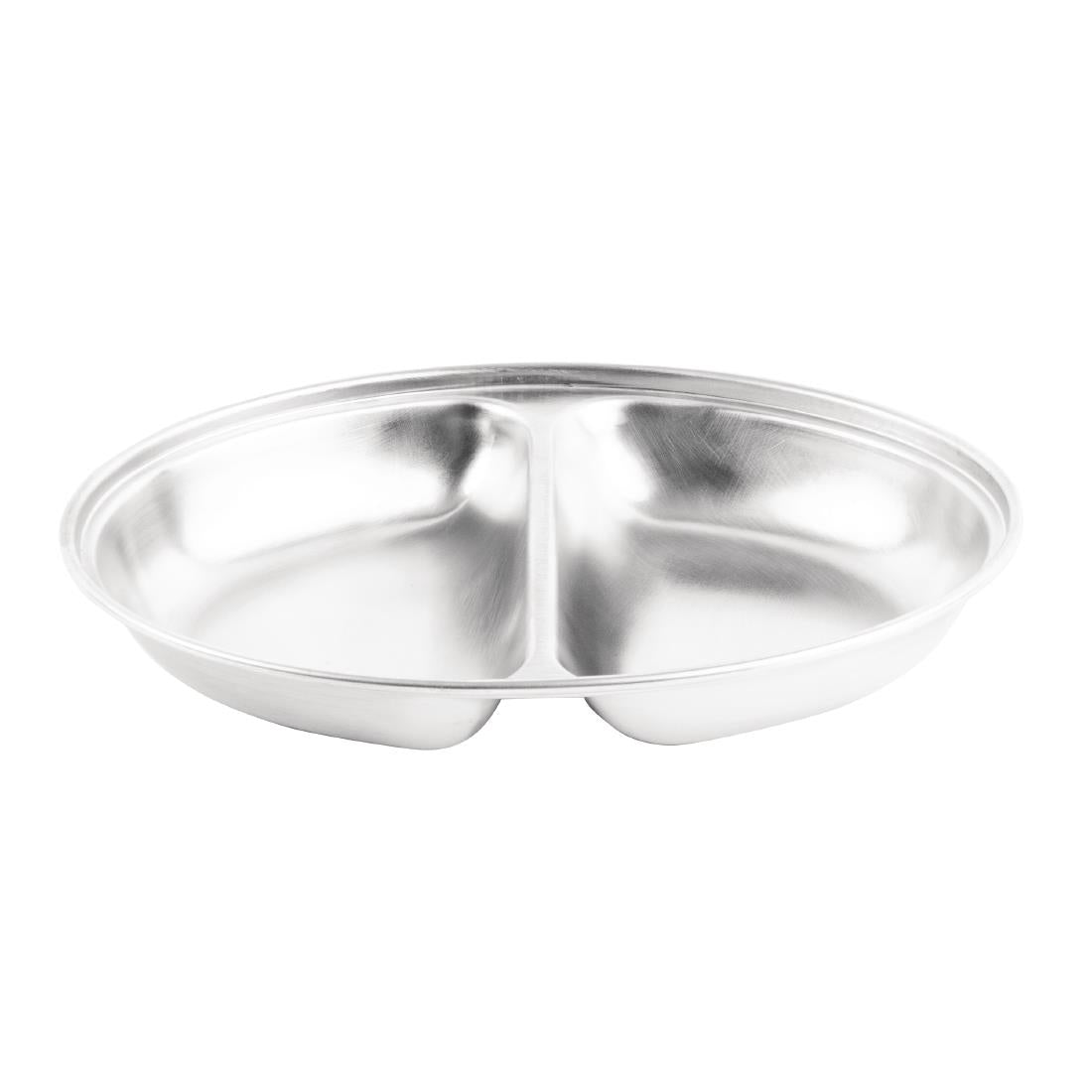 Olympia Oval Vegetable Dish Two Compartments 200mm
