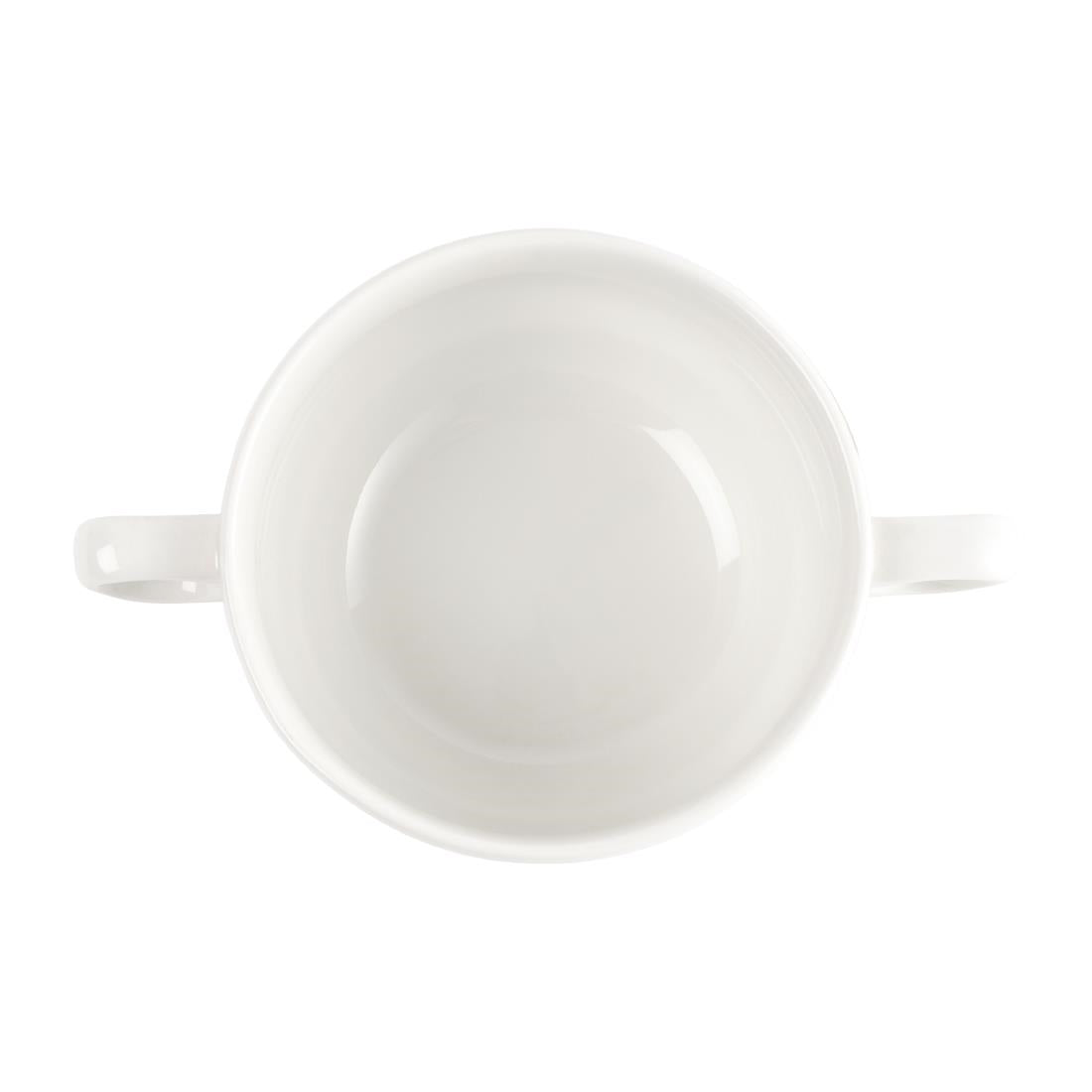 Churchill Whiteware Handled Soup Bowls 398ml (24 Pack)