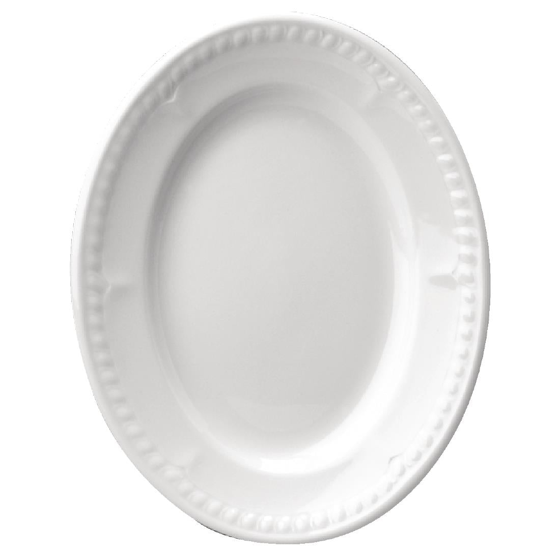 Churchill Buckingham White Oval Platters (12 Pack)
