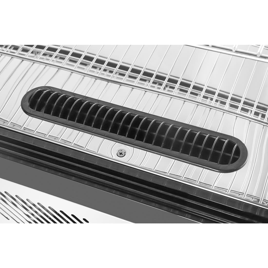 Polar G-Series Countertop Display Fridge Black Square Glass 160Ltr