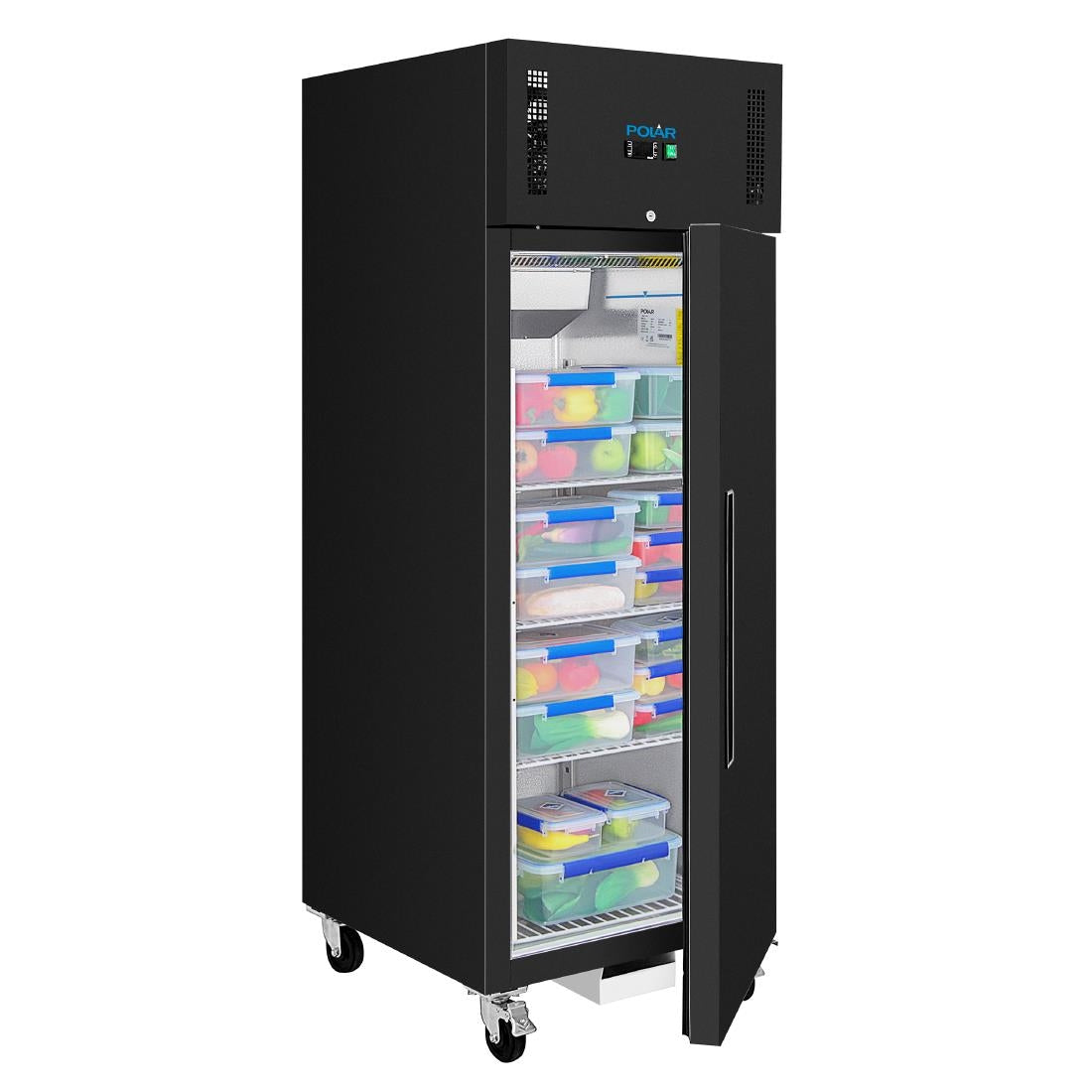 Polar G-Series Upright Fridge Black 600Ltr