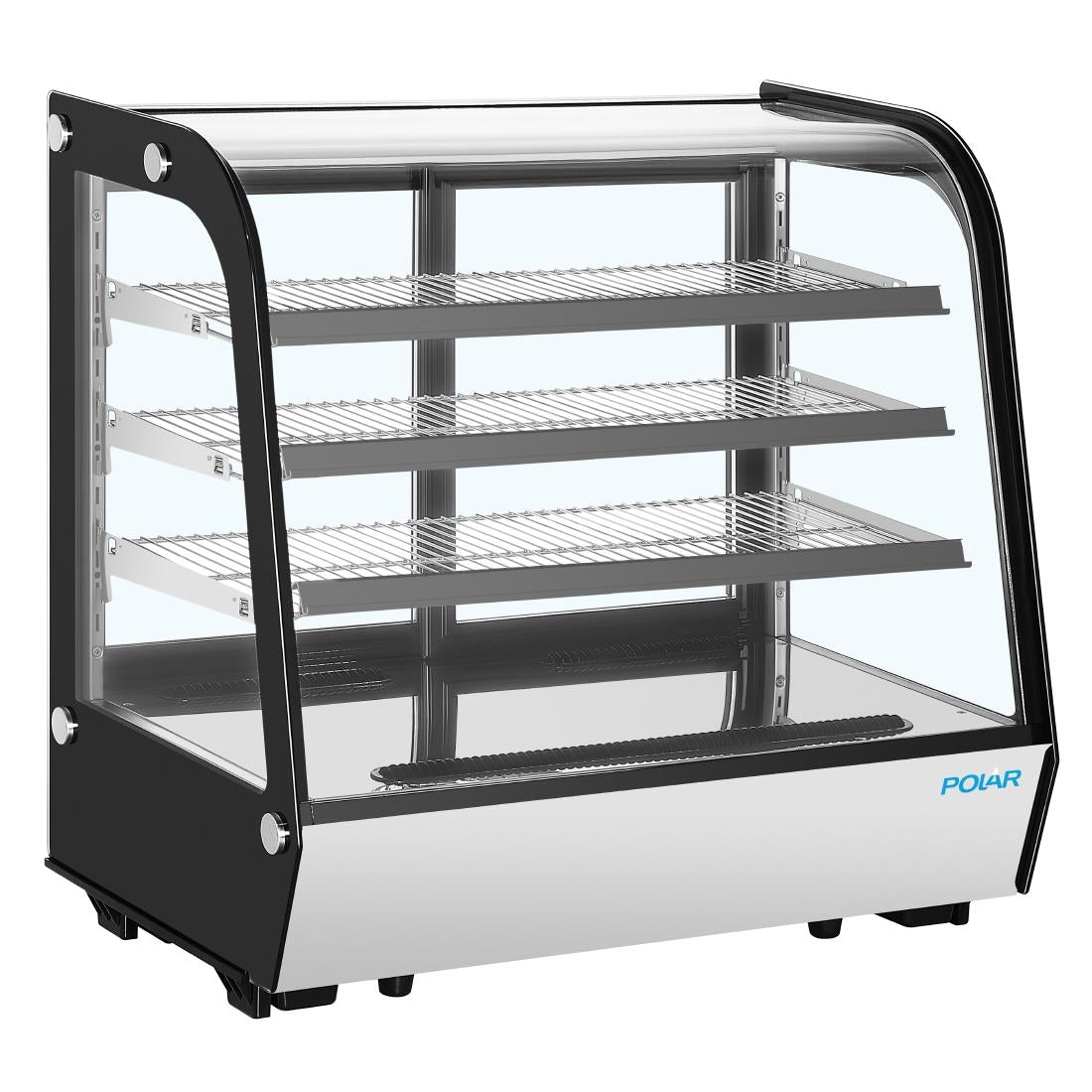 Polar G-Series Rounded Glass Countertop Display Fridge 185Ltr