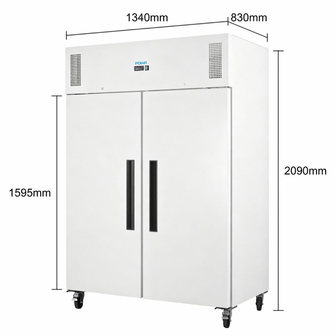 Polar G-Series Upright Double Door Freezer White 1152Ltr