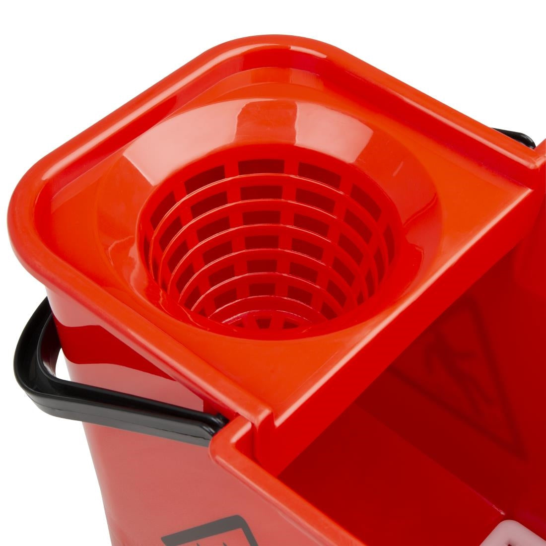 Nisbets Essentials Mop Bucket & Wringer 10Ltr Red (3 parts)