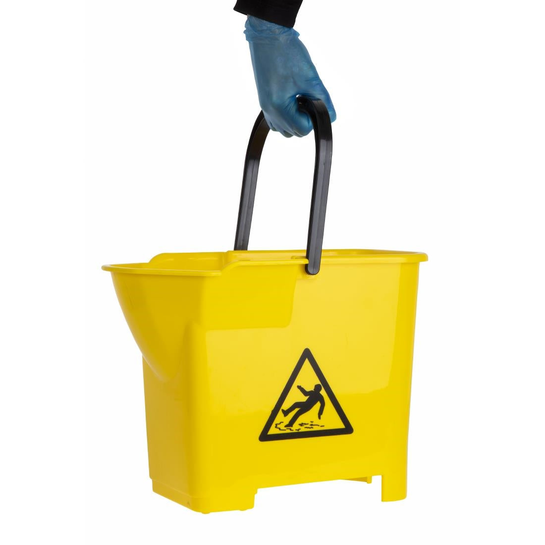 Nisbets Essentials Mop Bucket & Wringer 10Ltr Yellow (3 Parts)