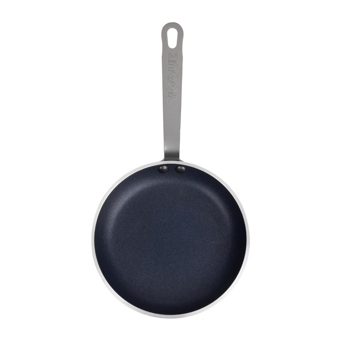 Vogue Aluminium Non-Stick Teflon Blinis Pan 15cm