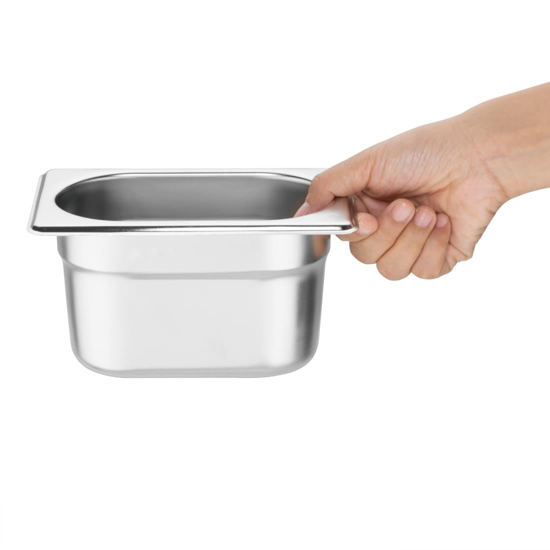 Vogue Gastronorm Tray Set with Lids 1/9 (6 Pack)