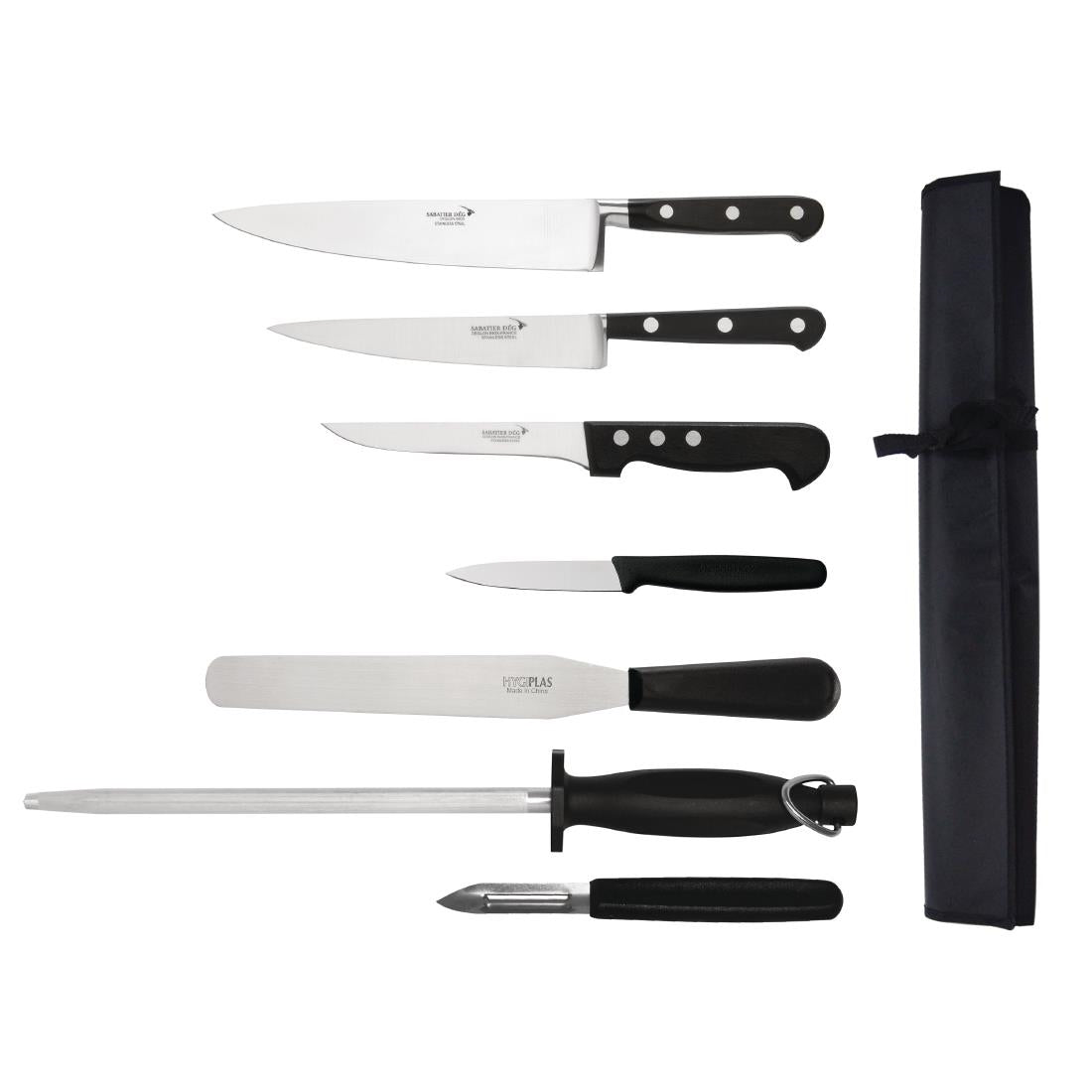 Deglon Sabatier 7-Piece Knife Set with Wallet