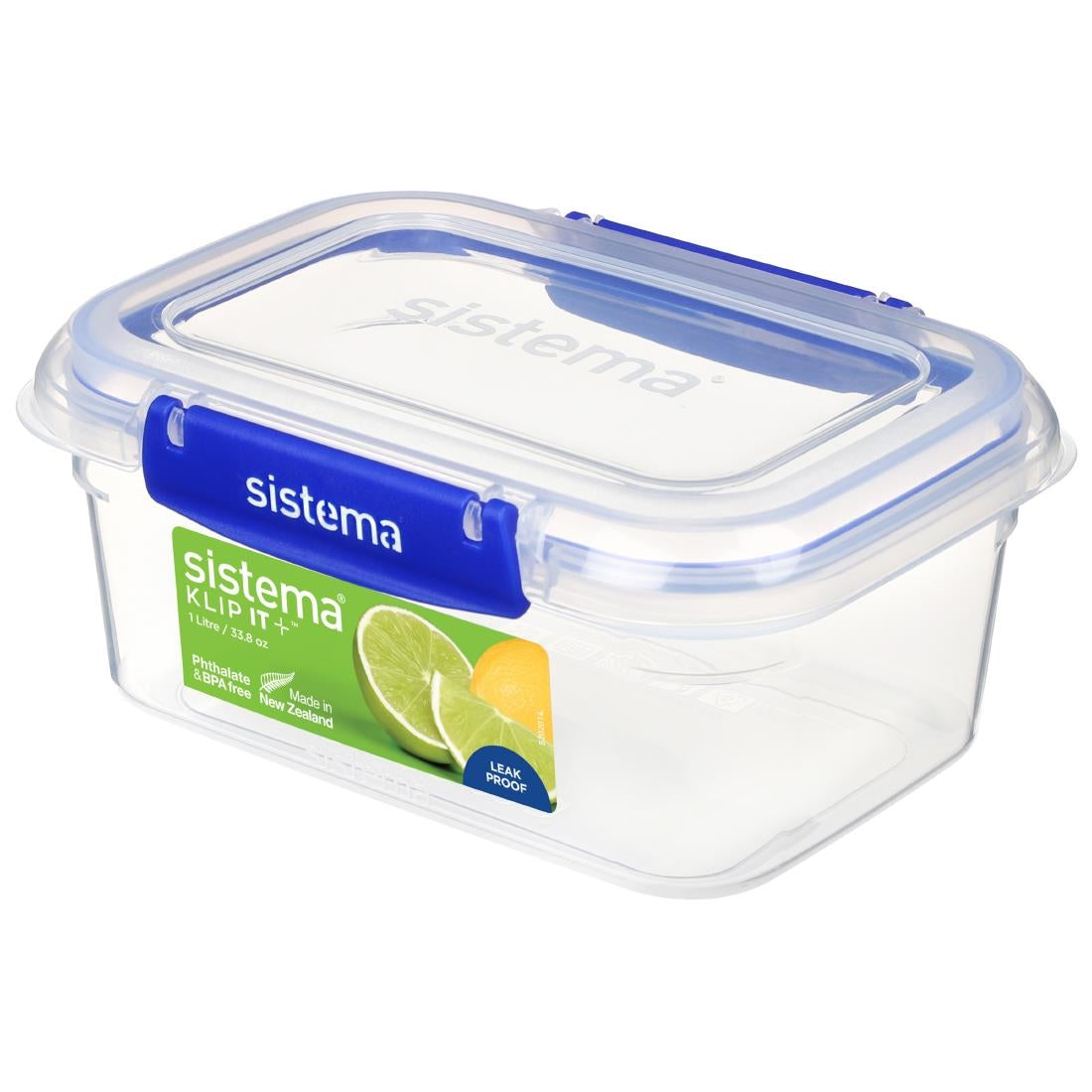Sistema Rectangle Klip It Plus Plastic Food Storage Container 1Ltr