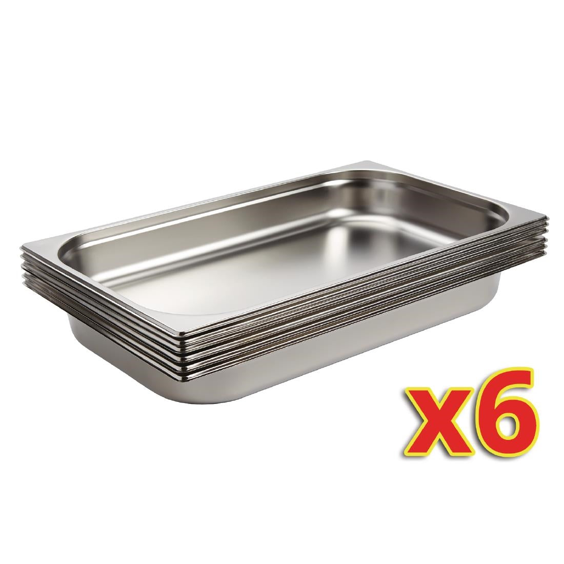 Stainless Steel Gastronorm Trays 65mm