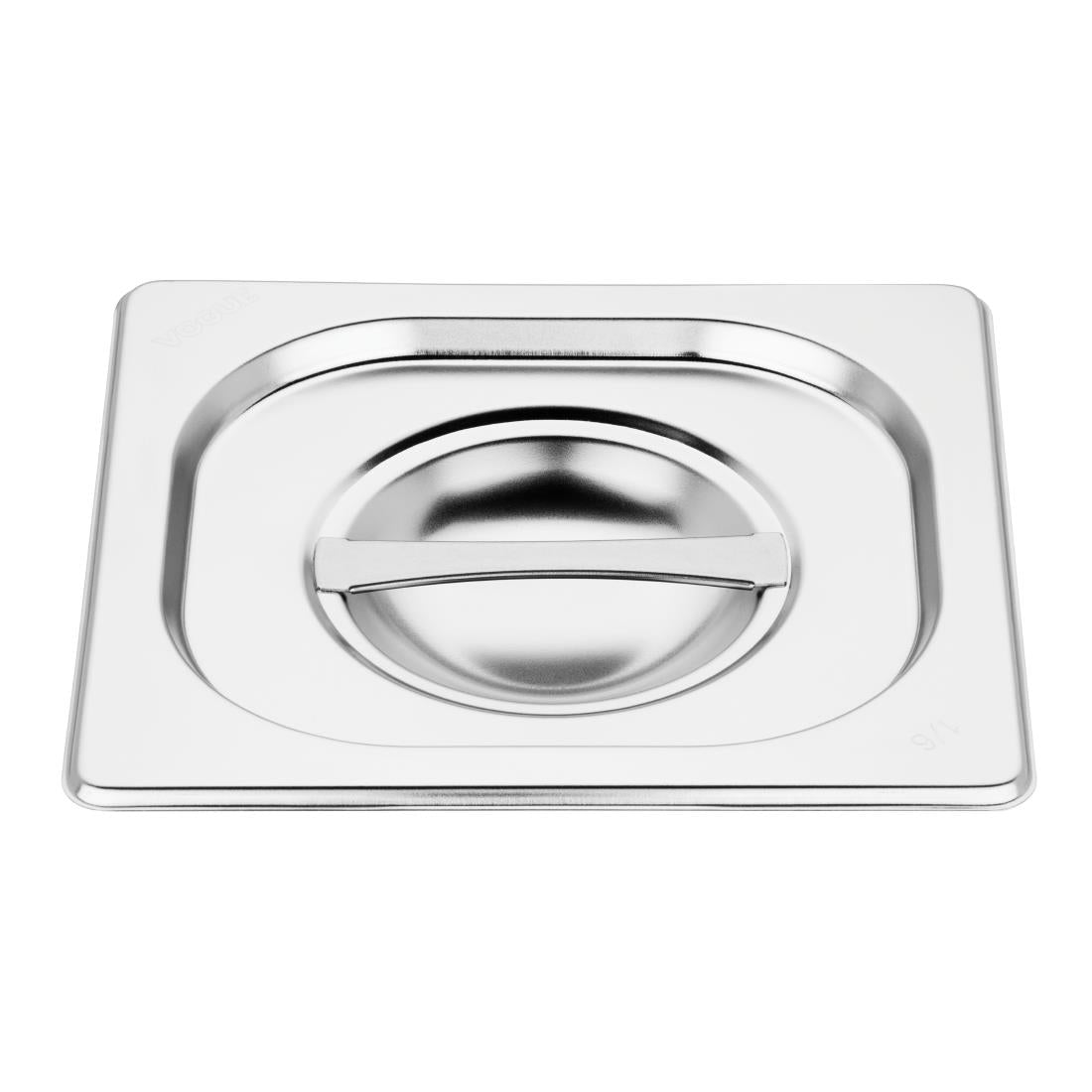Vogue Stainless Steel Gastronorm Tray Set with Lids 1/6 (6 Pack)