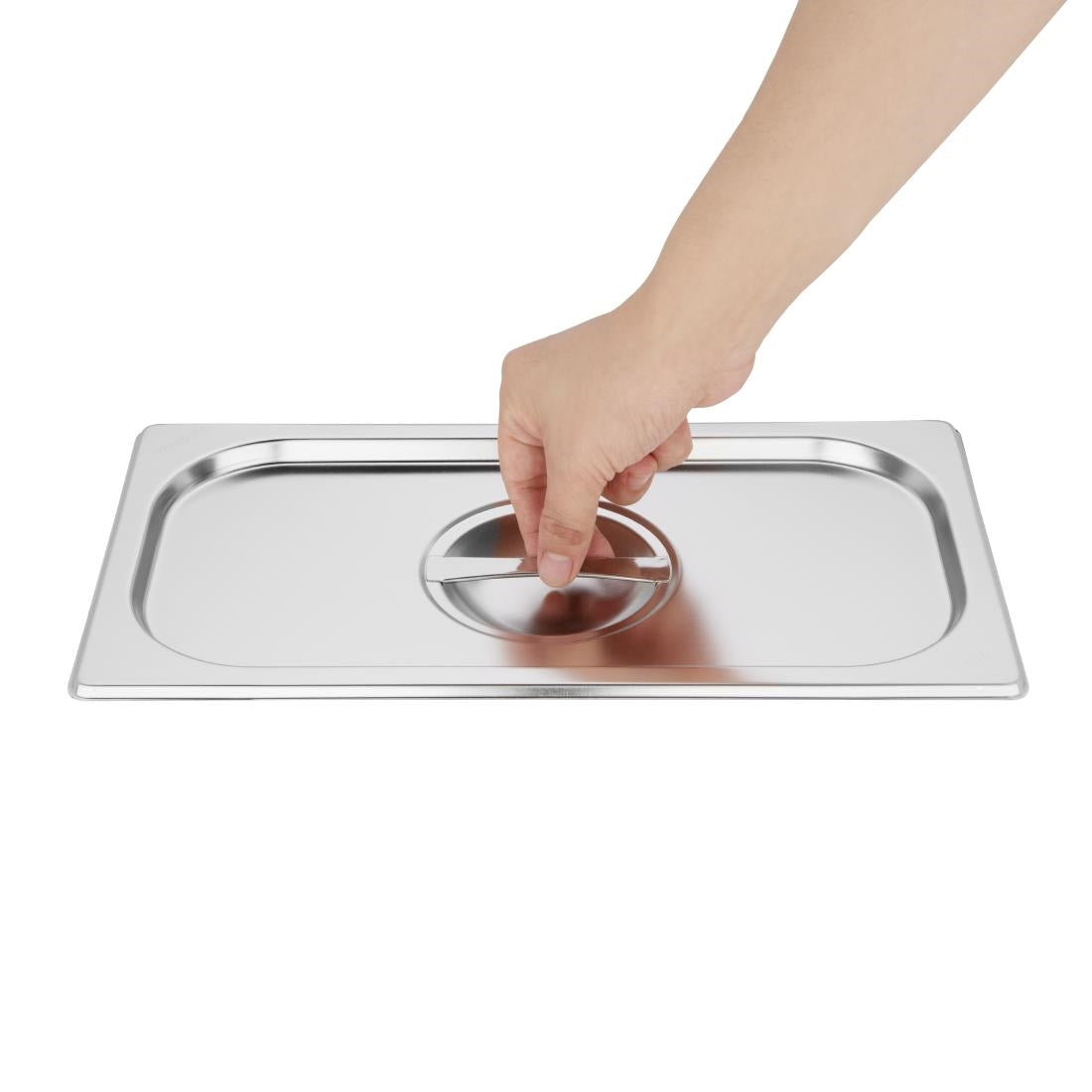 Vogue Stainless Steel Gastronorm Tray Set 1/3 and 4 x 1/6 with Lids