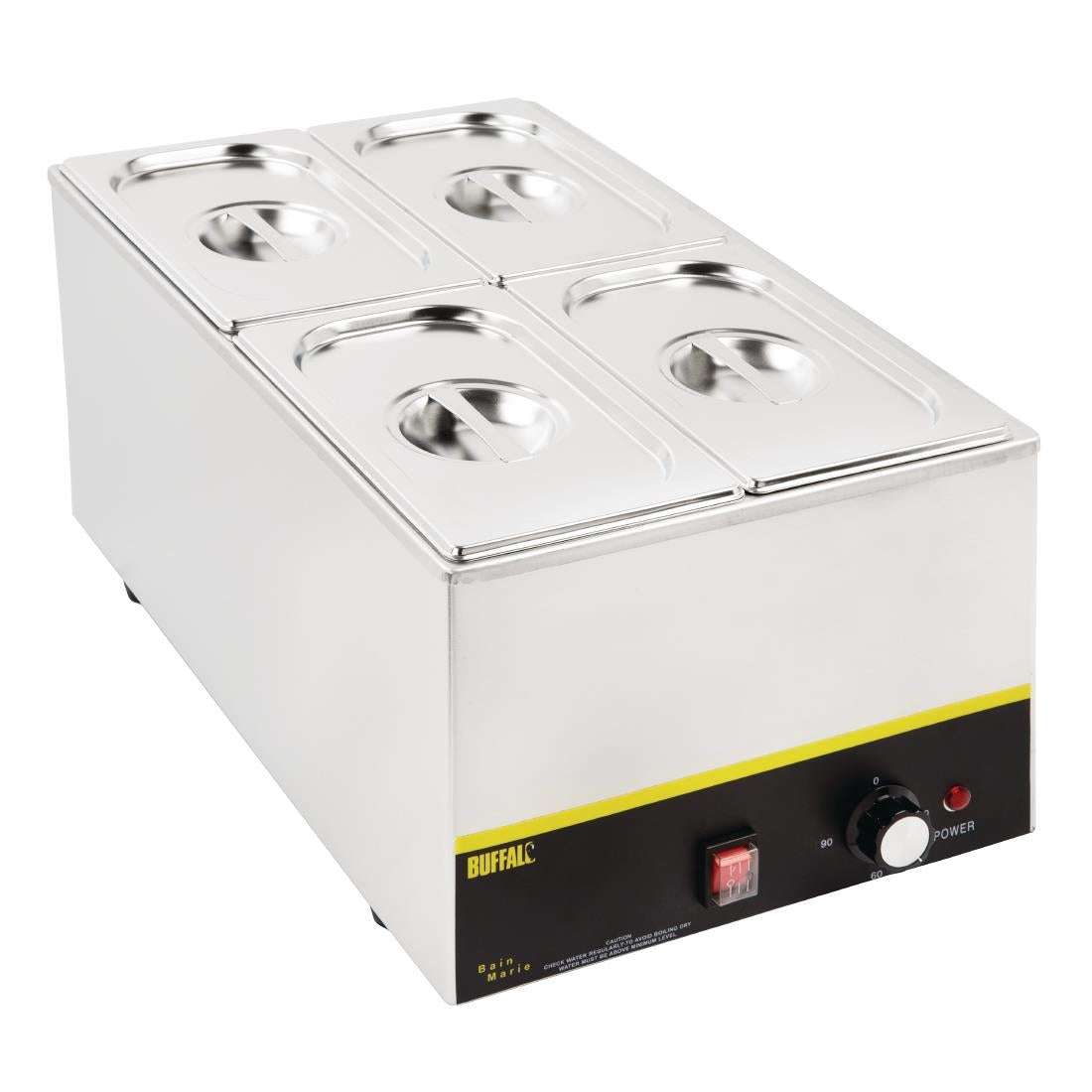 Vogue Stainless Steel Gastronorm Tray Set 4 1/4 with Lids