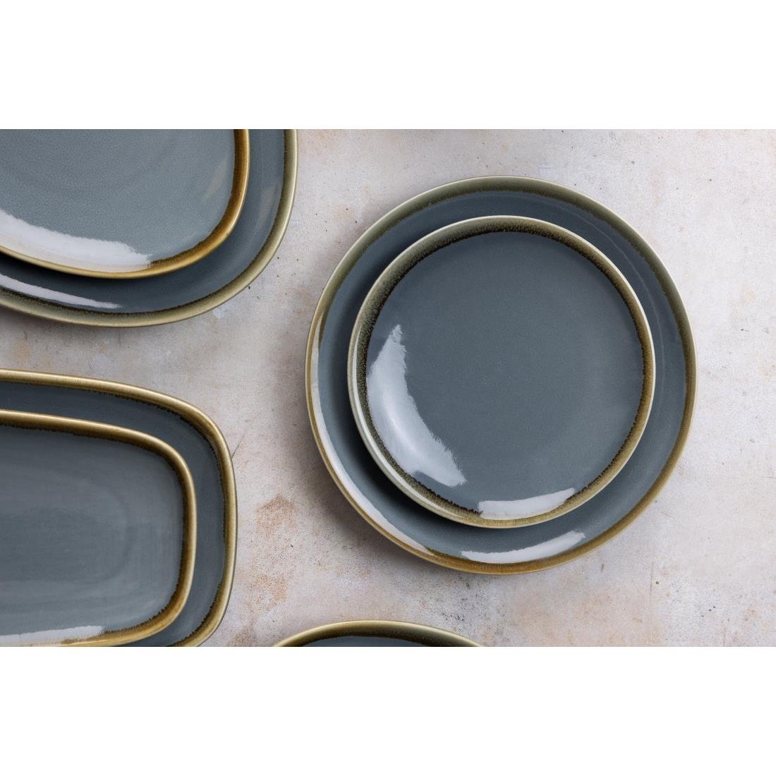 Olympia Kiln Round Coupe Plates Ocean 230mm (6 Pack)